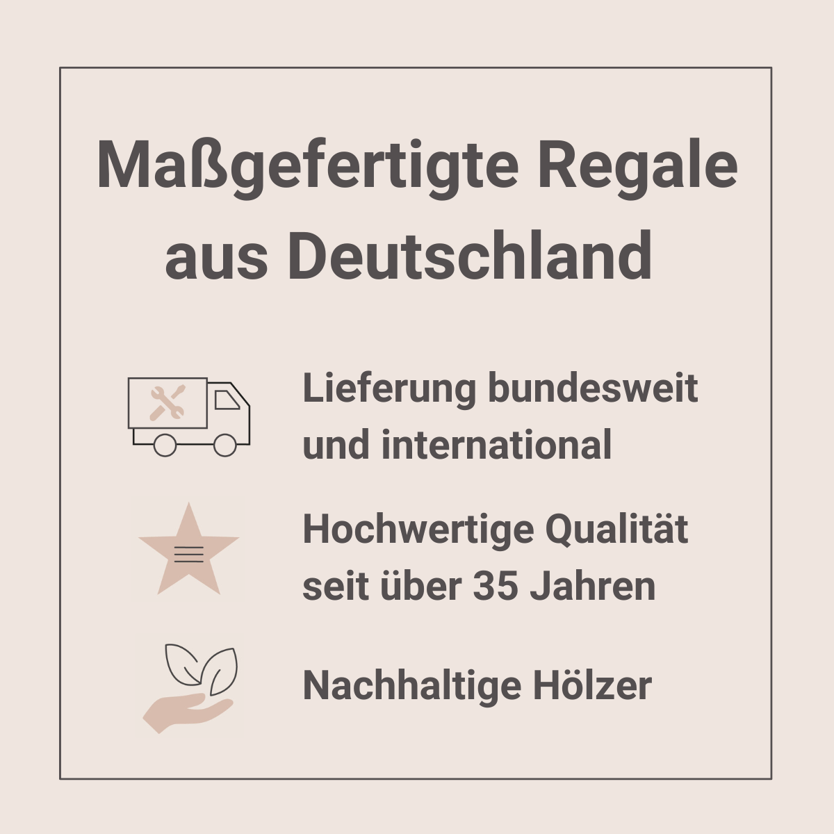 Wehry-Regale-Vorteile Wehry Regale – maßgefertigte Regale aus Deutschland, hochwertige Qualität, nachhaltige Hölzer und Lieferung bundesweit & international.