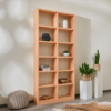 Bücherregal Buche Echtholz 2x6 Fächer – 101 cm breit, 229 cm hoch