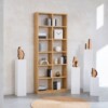Bücherregal Eiche Echtholz 2x6 Fächer – 101 cm breit, 229 cm hoch