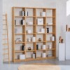 Bücherregal Eiche Echtholz 4x6 Fächer – 200 cm breit, 229 cm hoch