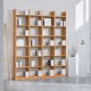 Bücherregal Eiche Echtholz 4x7 Fächer mit Stollenüberstand – 200 cm breit, 248 cm hoch