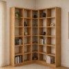 Offenes Eck-Bücherregal aus Eiche Echtholz, 151 × 151 cm breit und 229 cm hoch