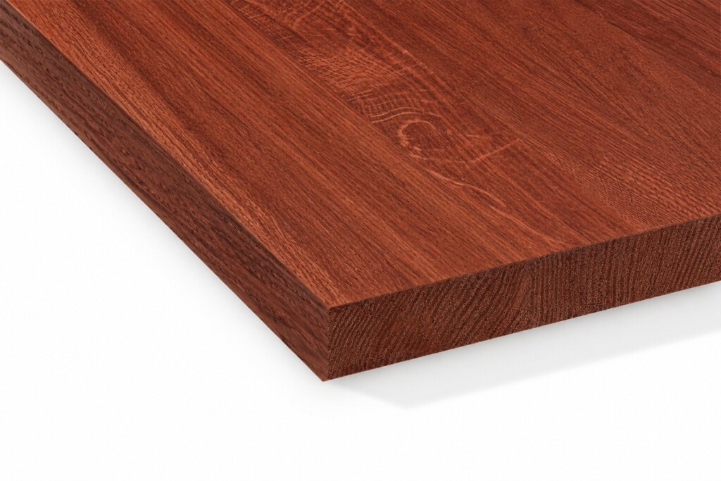 Mahagoni Massivholz Premium mit durchgehenden Lamellen