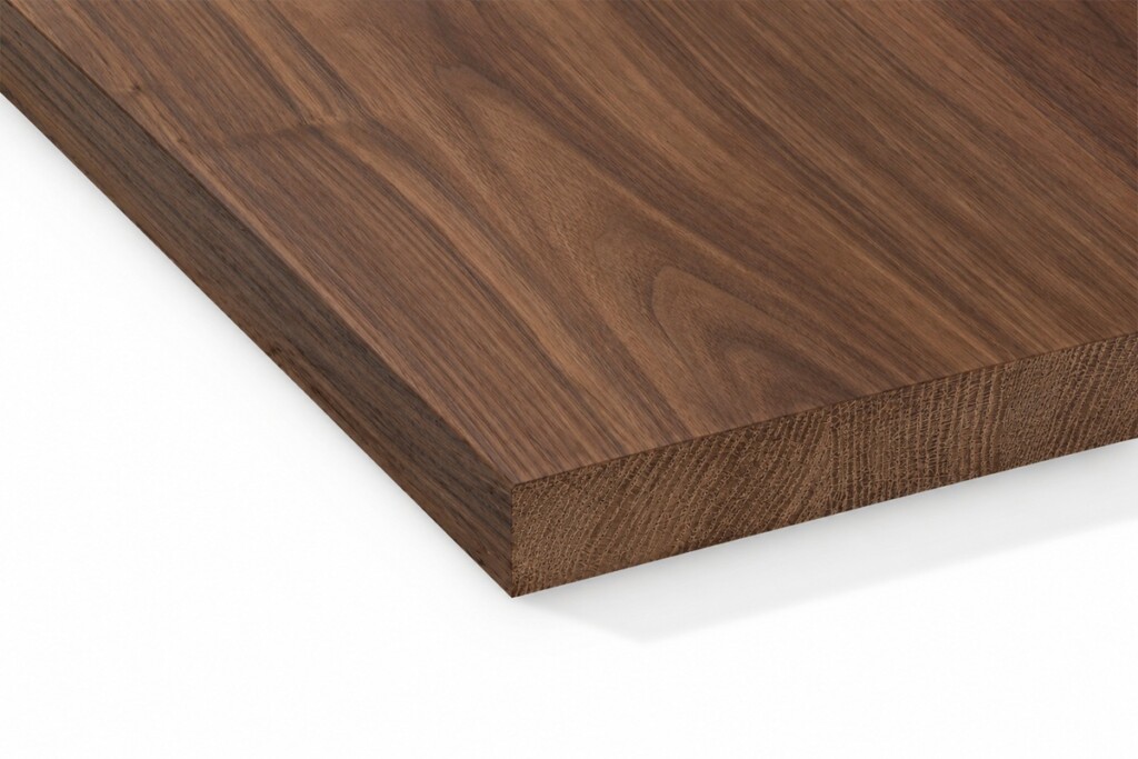 Nussbaum Massivholz Premium mit durchgehenden Lamellen